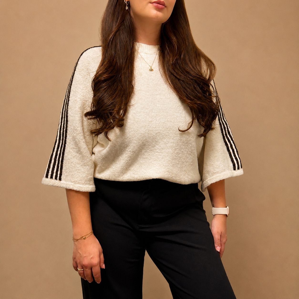 Cozy Stripe Knit - Wit
