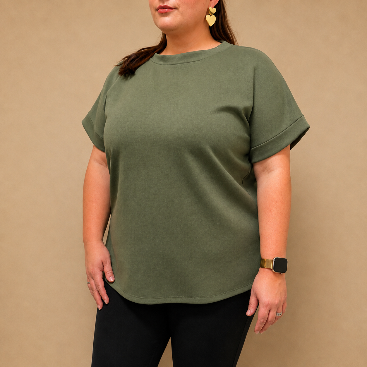 Everyday Curve Tee - Groen