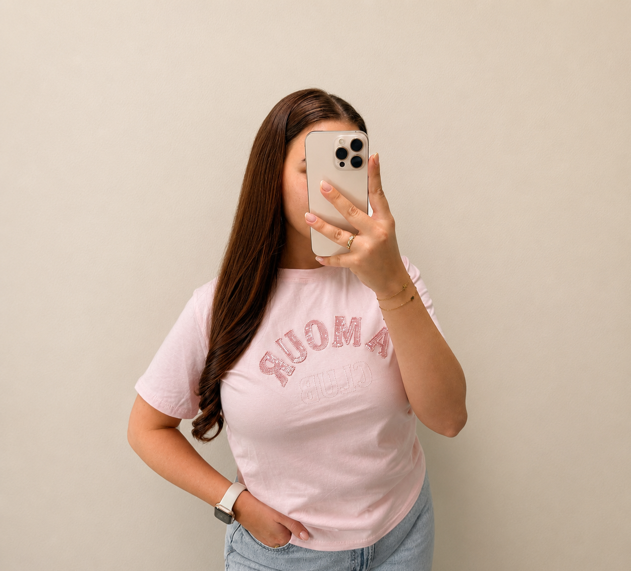 Amour Tee - Roze