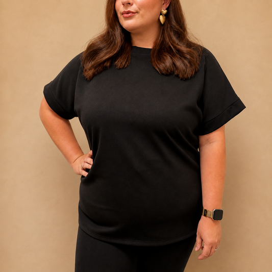 Everyday Curve Tee - Zwart