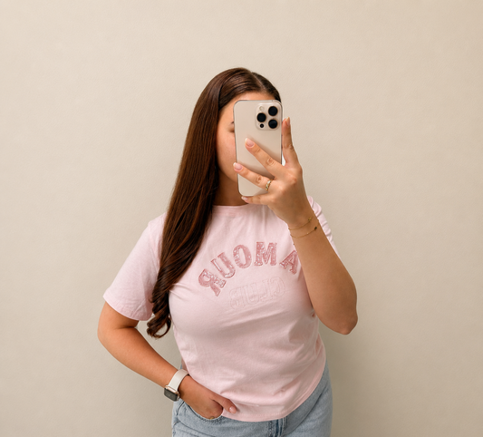Amour Tee - Roze