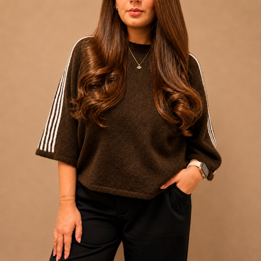 Cozy Stripe Knit - Bruin