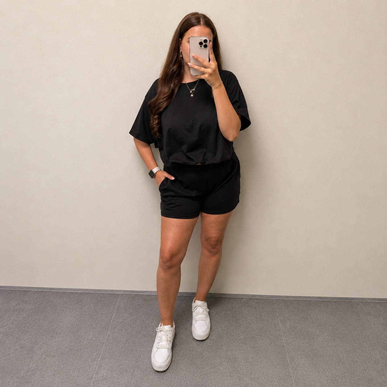Matching short set - zwart
