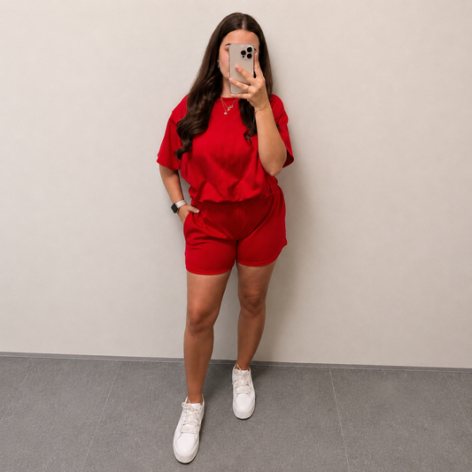 Matching short set - Rood