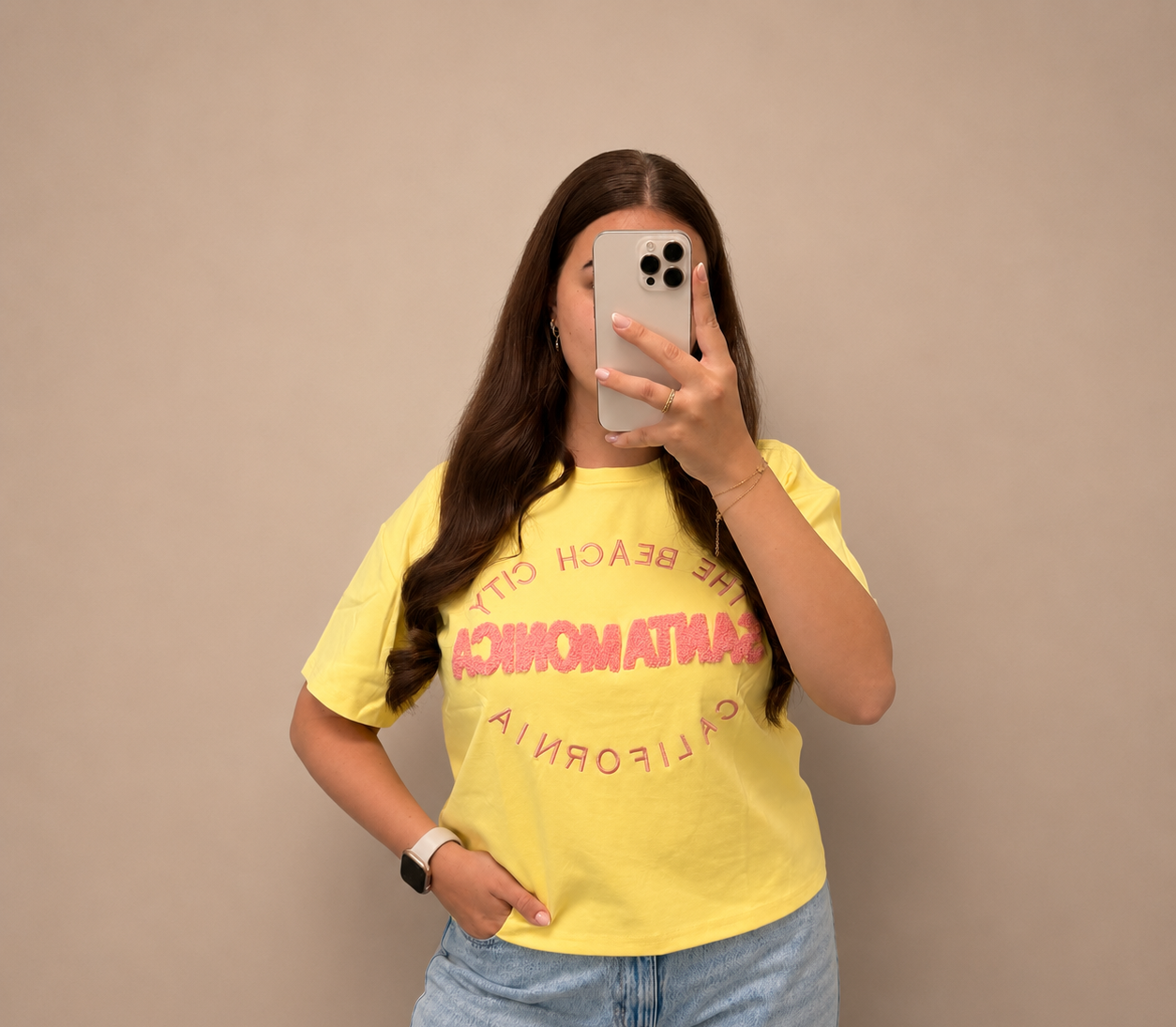 Santa Monica Tee - Geel